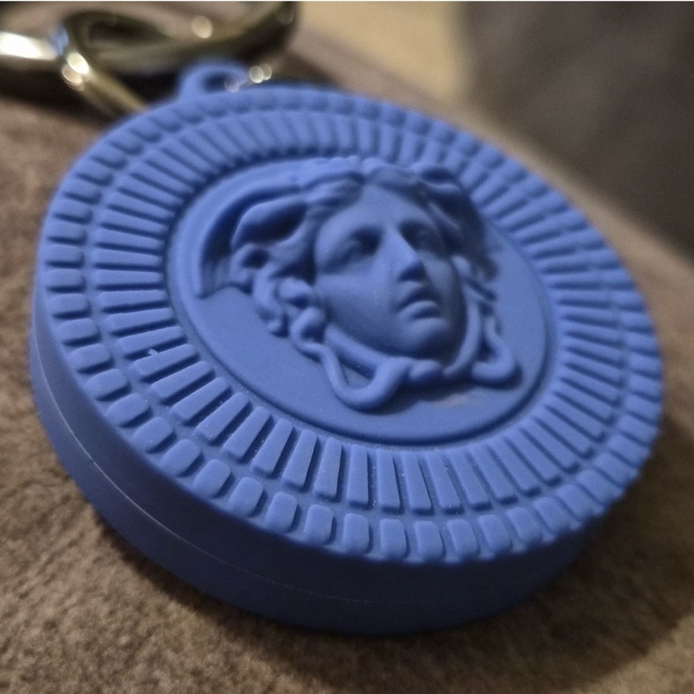 Authentic New Versace Medusa Air Tag Keychain